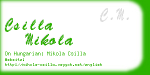 csilla mikola business card